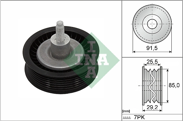 Deflection/Guide Pulley, V-ribbed belt 532 0909 10
