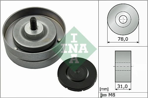 Deflection/Guide Pulley, V-ribbed belt 532 0463 10