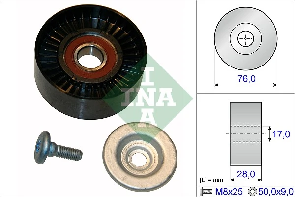Deflection/Guide Pulley, V-ribbed belt 532 0648 10