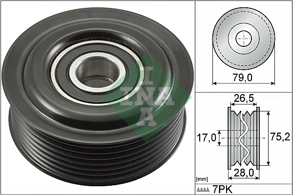 Deflection/Guide Pulley, V-ribbed belt 532 0609 10