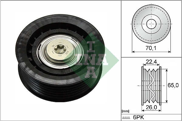 Deflection/Guide Pulley, V-ribbed belt 532 0471 10
