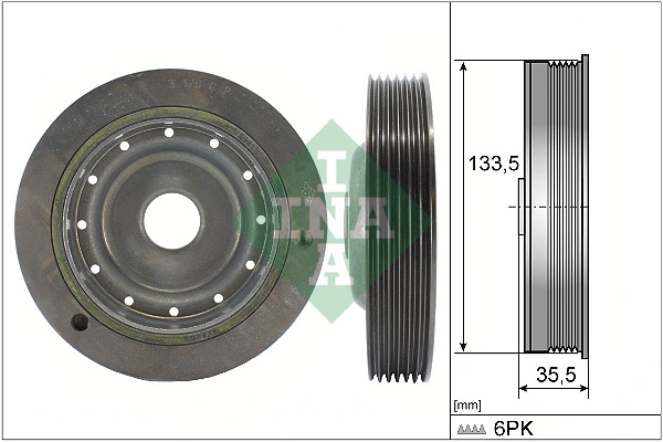 Belt Pulley, crankshaft 544 0091 10