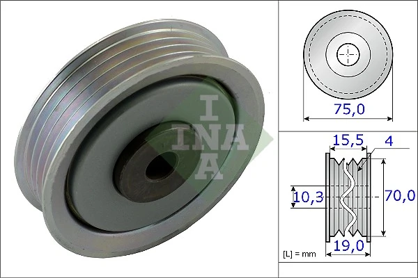 Tensioner Pulley, V-ribbed belt 531 0845 10