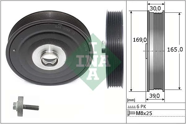 Belt Pulley Set, crankshaft 544 0088 20