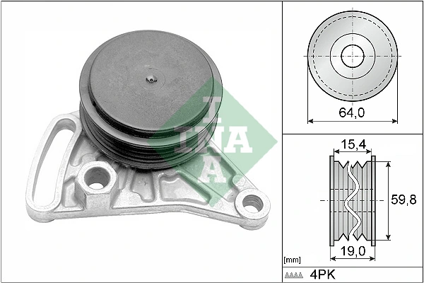Tensioner Pulley, V-ribbed belt 531 0309 10