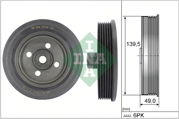 Belt Pulley, crankshaft 544 0139 10