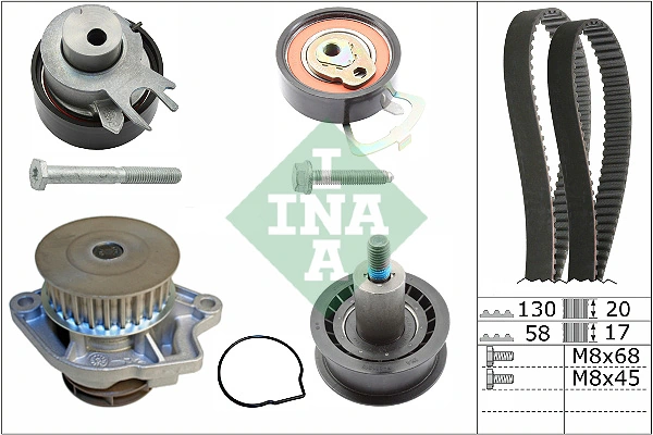 Water Pump & Timing Belt Kit 530 0538 30
