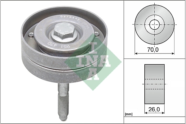 Deflection/Guide Pulley, V-ribbed belt 532 0596 10