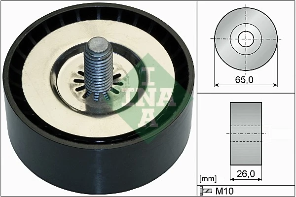 Deflection/Guide Pulley, V-ribbed belt 532 0736 10
