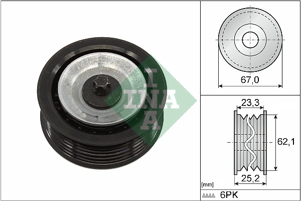 Deflection/Guide Pulley, V-ribbed belt 532 0619 10