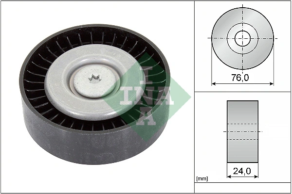 Deflection/Guide Pulley, V-ribbed belt 532 0558 10