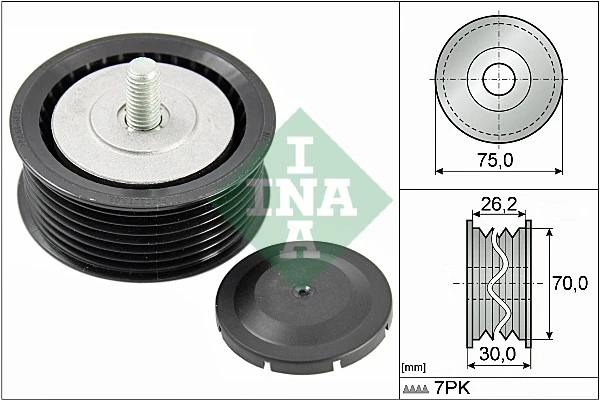 Deflection/Guide Pulley, V-ribbed belt 532 0800 10