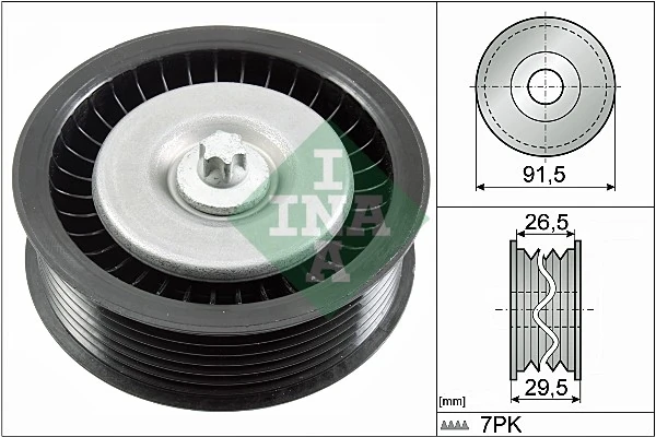 Deflection/Guide Pulley, V-ribbed belt 532 0808 10