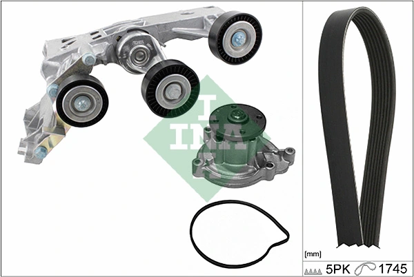 Water Pump + V-Ribbed Belt Kit 529 0148 30