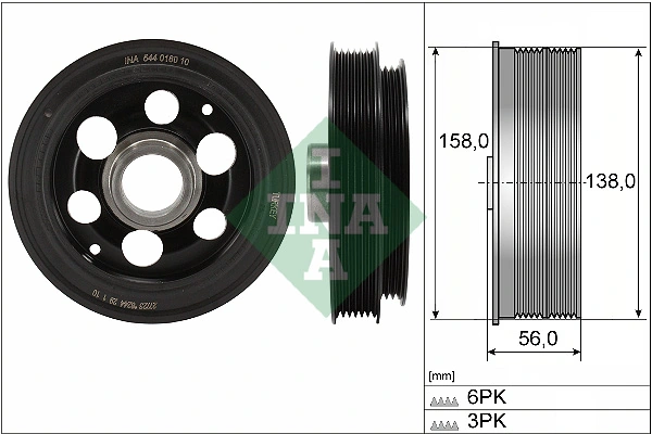 Belt Pulley, crankshaft 544 0180 10