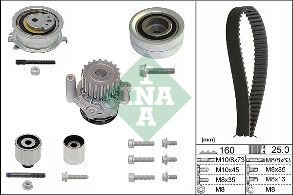 Water Pump & Timing Belt Kit 530 0550 32