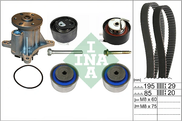 Water Pump & Timing Belt Kit 530 0764 30