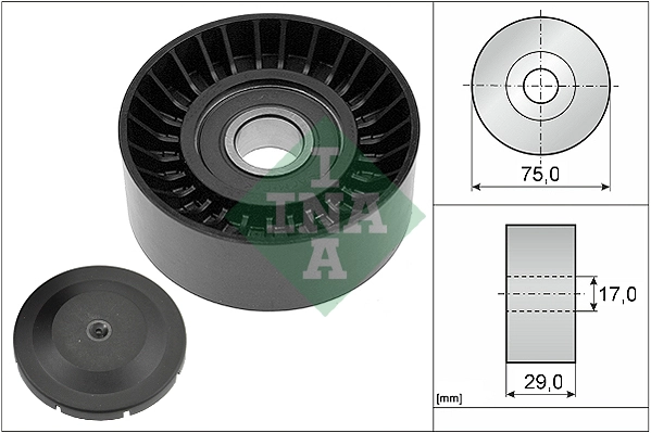 Deflection/Guide Pulley, V-ribbed belt 532 0536 10