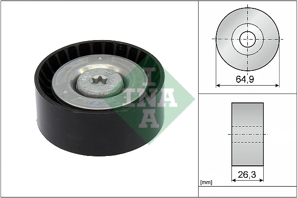 Deflection/Guide Pulley, V-ribbed belt 532 0905 10