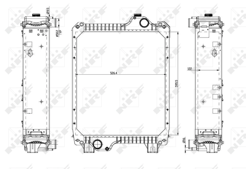 Radiator, engine cooling 54079