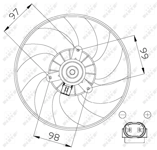 NRF 47557 Fan, engine cooling