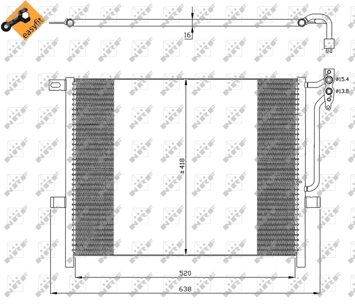 Condenser, air conditioning EASY FIT 35589