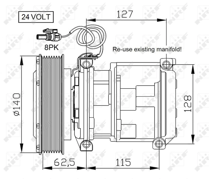 NRF 32662 Compressor, air conditioning
