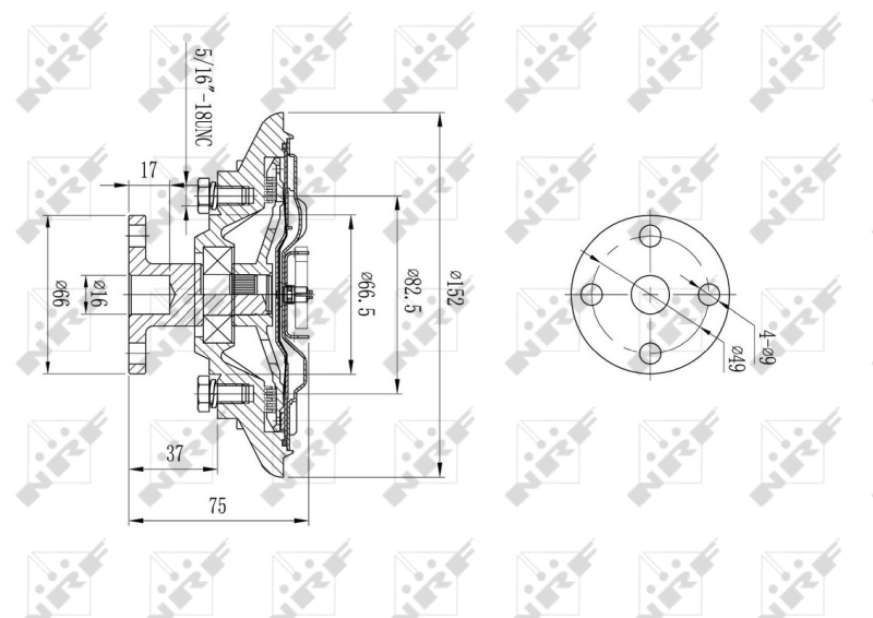 Clutch, radiator fan 49592