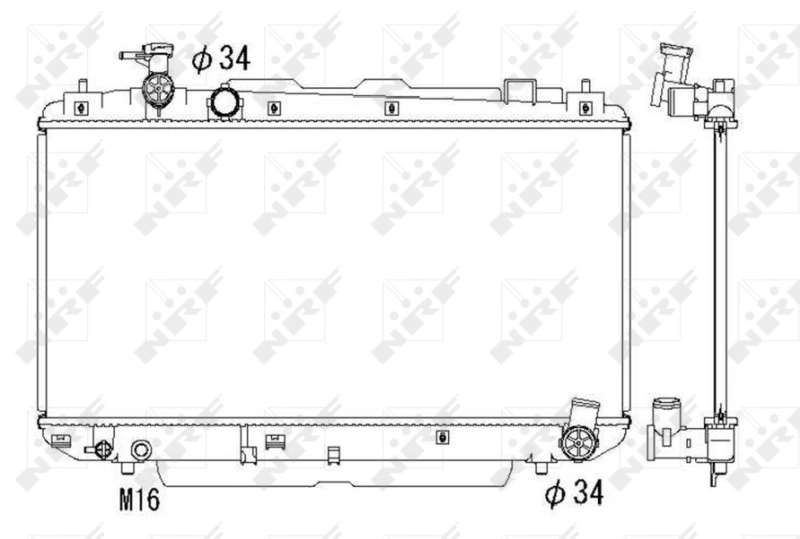 Radiator, engine cooling 53324