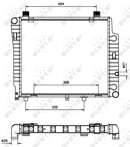 Radiator, engine cooling 50533