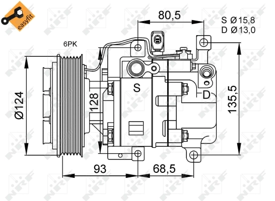 Compressor, air conditioning EASY FIT 32408
