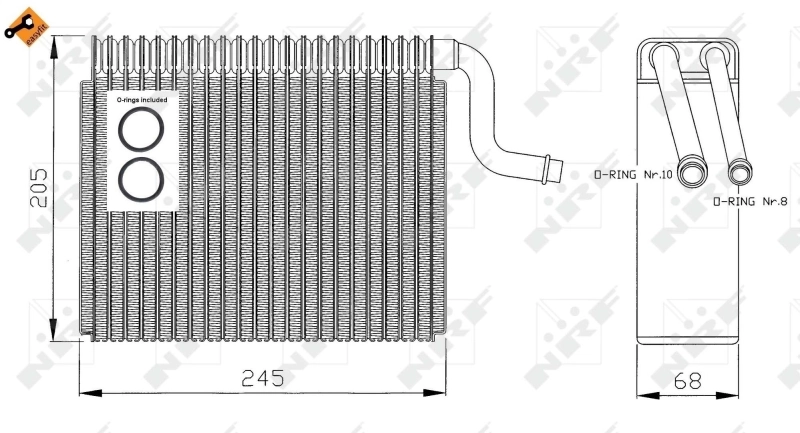 NRF 36050 Evaporator, air conditioning