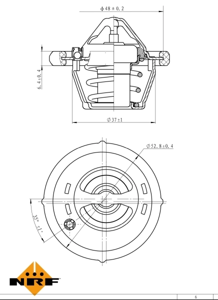 NRF 725182 Thermostat, coolant
