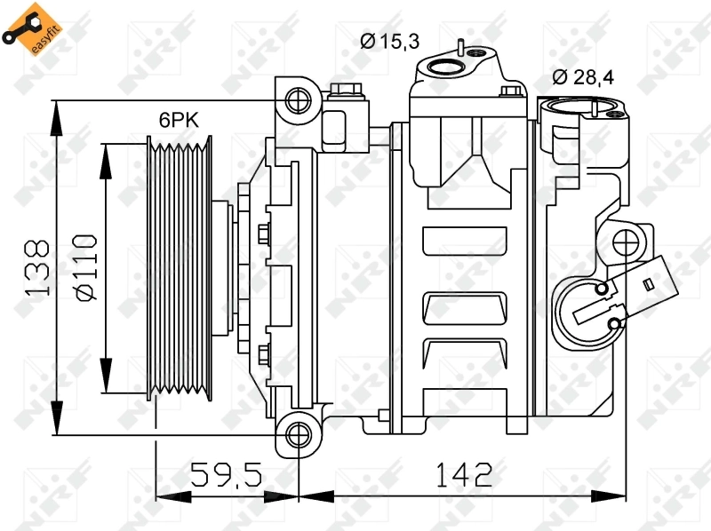 Compressor, air conditioning EASY FIT 32146