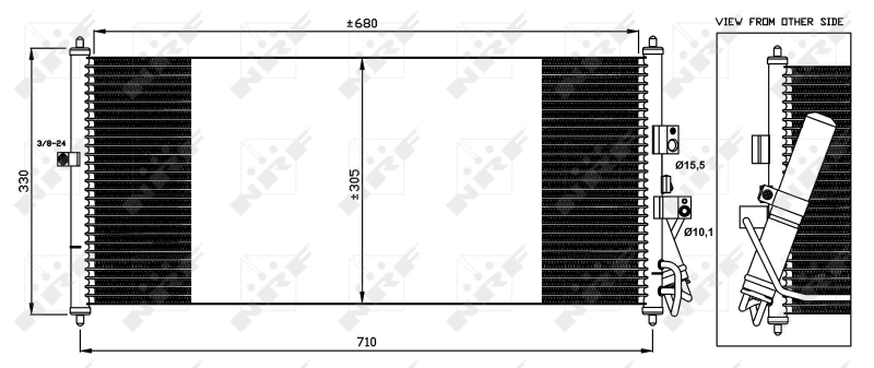 Condenser, air conditioning EASY FIT 35563