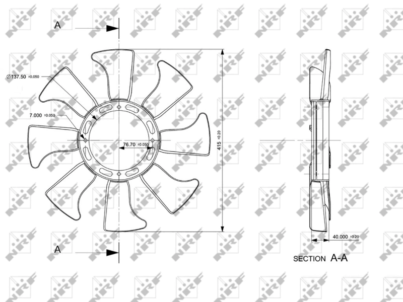 Fan Wheel, engine cooling 49867