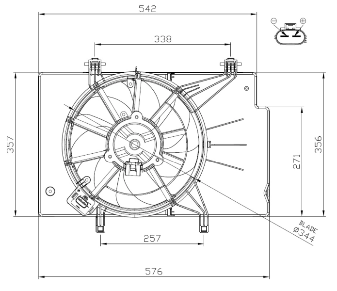Fan, engine cooling 47957