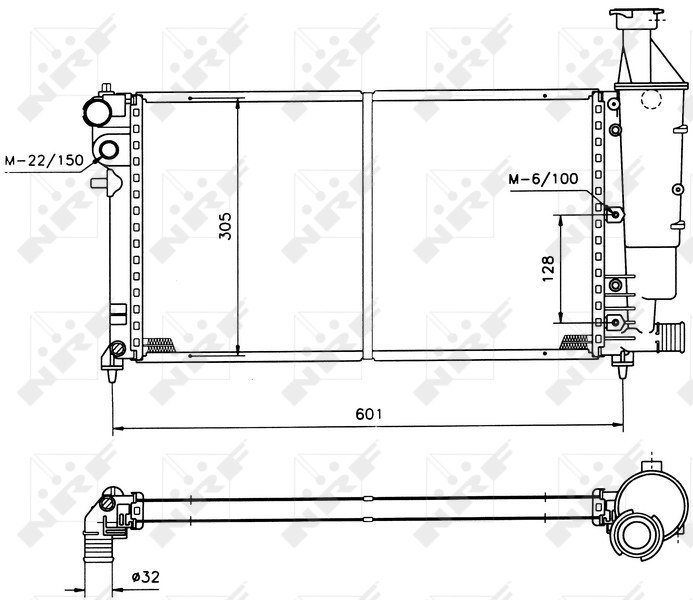 Radiator, engine cooling 50421