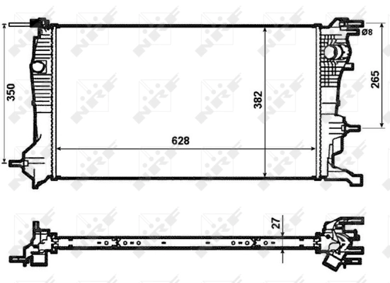 Radiator, engine cooling 53963