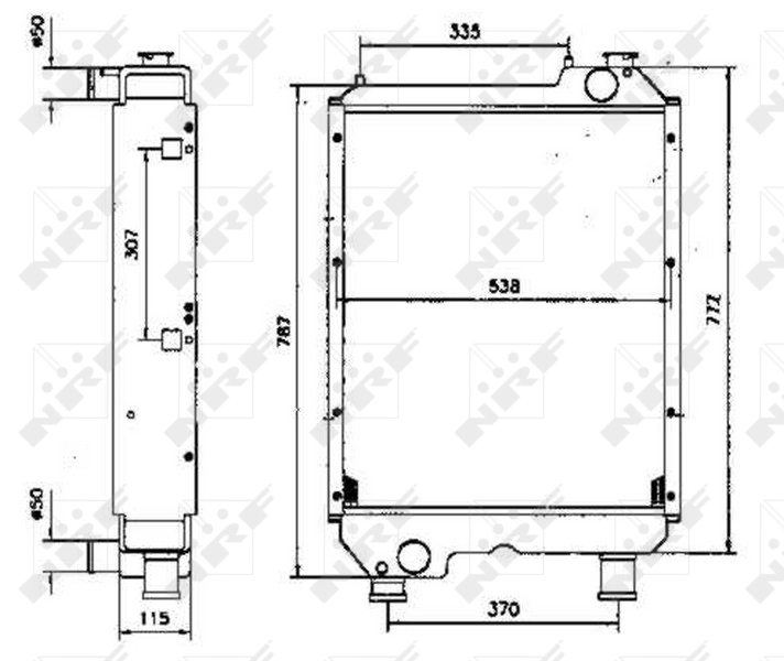 NRF 52107 Radiator, engine cooling