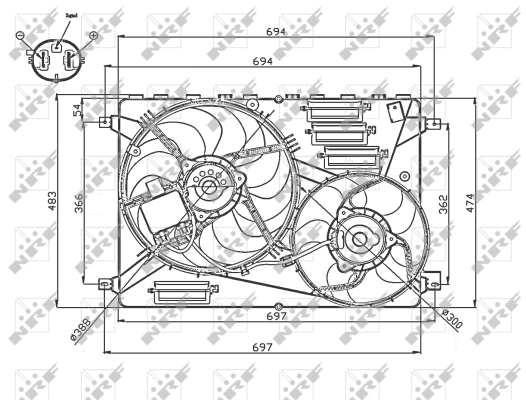 Fan, engine cooling 47754