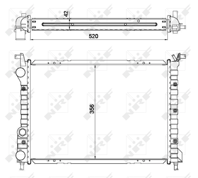 Radiator, engine cooling EASY FIT 53608