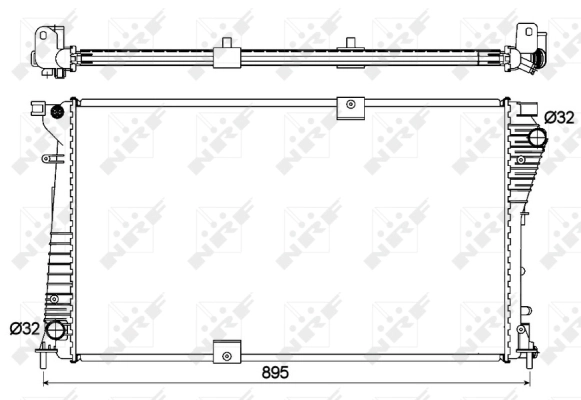 Radiator, engine cooling 53123