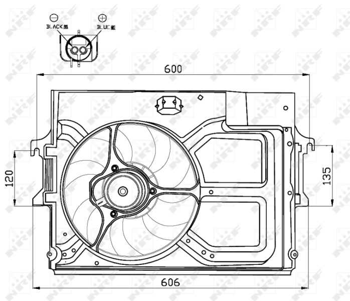 NRF 47490 Fan, engine cooling