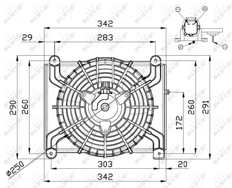 NRF 47668 Fan, engine cooling