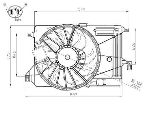 Fan, engine cooling 47964