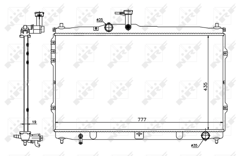 Radiator, engine cooling 58419