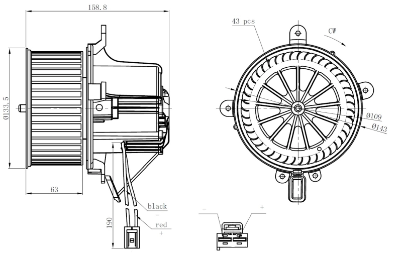Interior Blower EASY FIT 34295
