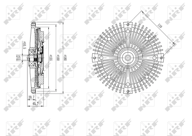 Clutch, radiator fan 49588