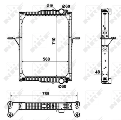 Radiator, engine cooling 53432